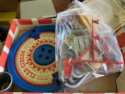 Vintage 1965 Mattel Flea Circus Board Game Damaged Box Incomplete excellent