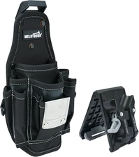 Pocket Tool Belt Pouch-Small Tool Pouch with Quick Release Belt Clip,Clip on Lar