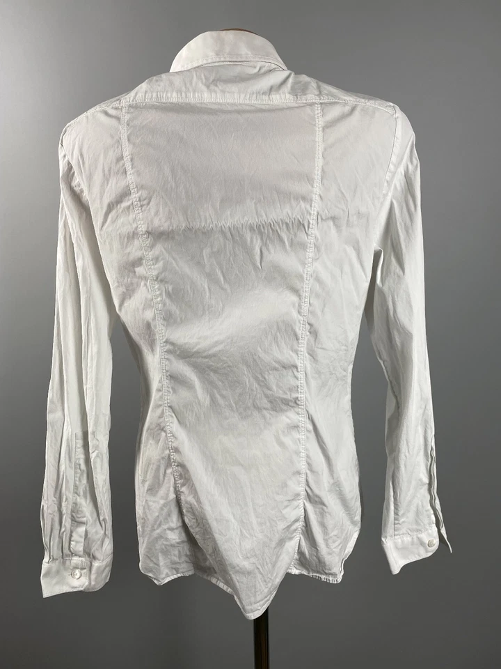 Blusa Camisa Burberry London Para Mujer Blanca Manga Larga Con Botones Talla UK 14 US 12 Foto 4 de 4