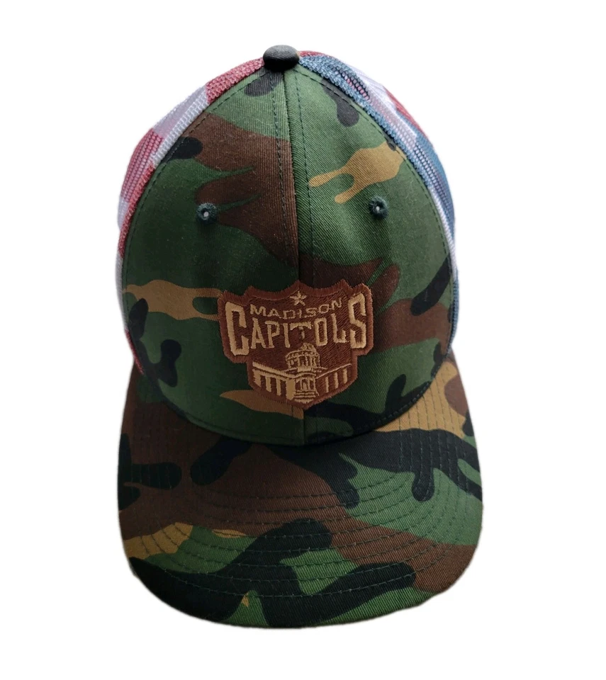 Gorra de recuerdo de camionero camuflaje wisconsin Snapback EE. UU. OSFA Foto 2 de 4