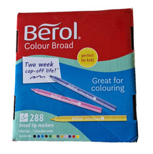 Berol Colour Broad Class Pack Assorted (288 Pack) 1.7mm Fibre Tip Markers