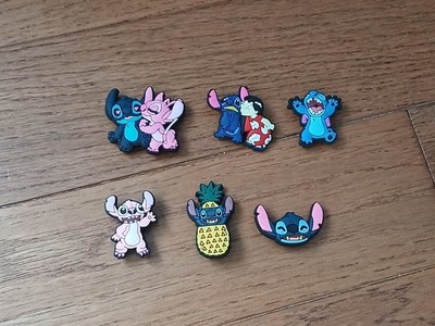 Süße schrullige Disney Stitch Engel Clogs Jibbitz Mode Schuh Charm Paket x 6