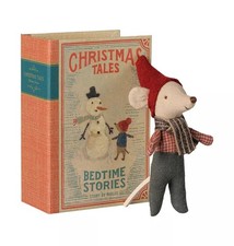 Maileg Christmas mouse, Baby in book NEW