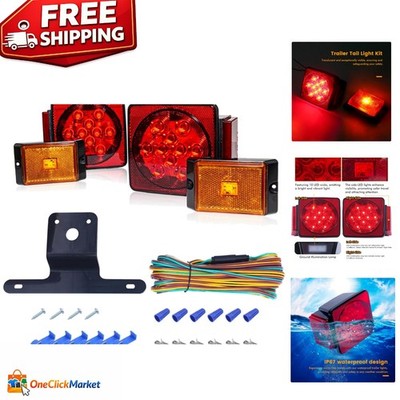 Complete LED Trailer Light Kit - Submersible & Easy Install with Wiring Harness