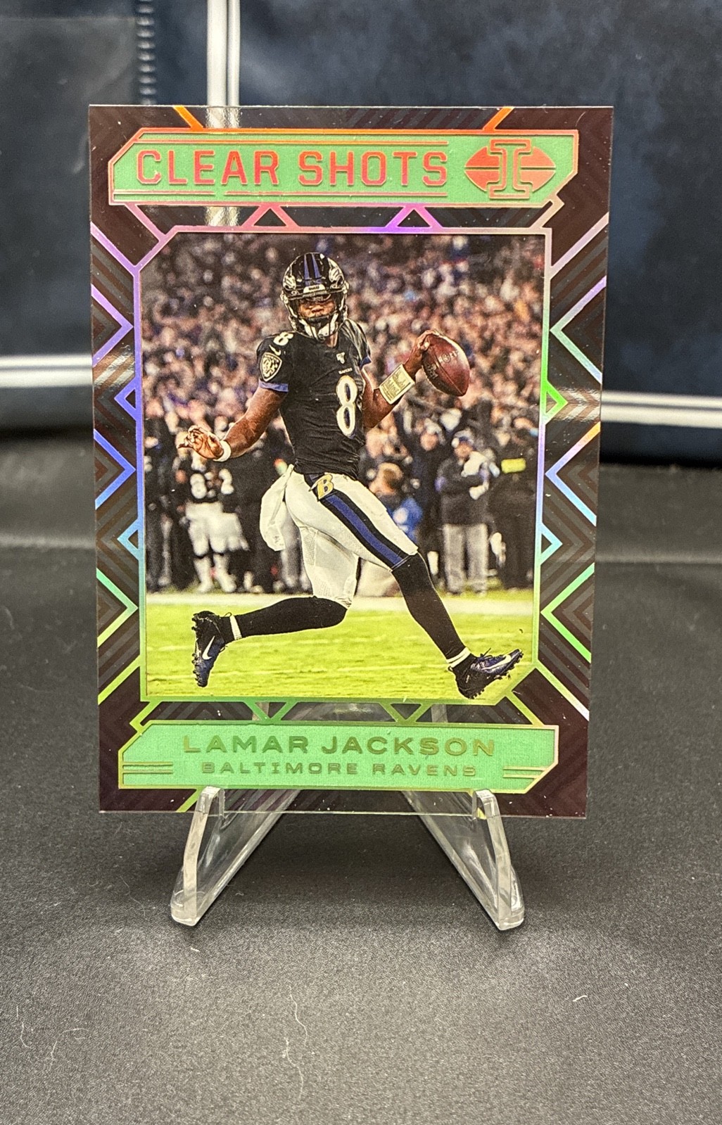 2020 Panini Illusions - Clear Shots Lamar Jackson #2 Emerald MT NM 