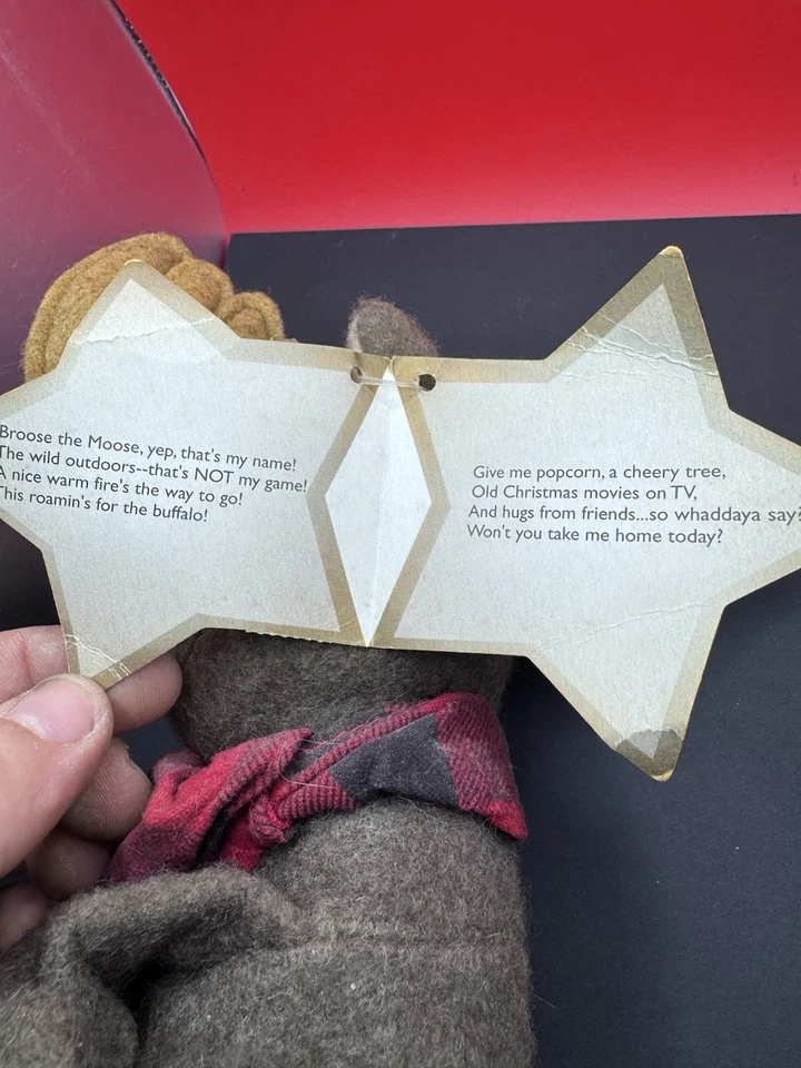 VTG Hallmark Plush Bruce The Moose Holiday 16in Stuffed Animal - Image 3 of 4
