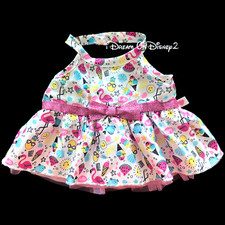 Build-A-Bear Summer Print Halter Sundress Hot Pink Glitter Belt Teddy Clothes
