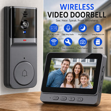 Smart Video Doorbell with Monitor HD Security Camera Night Vision No WiFi Needed