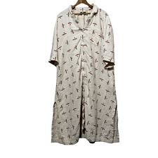 Madewell x Caroline Z Hurley Dress Coverup Shirtdress Buttondown Geometric Large