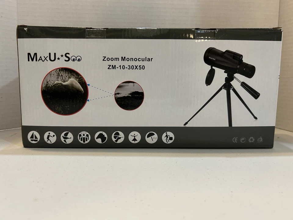 10-30×50 POWERFUL MONOCULAR LONG RANGE SPOTTING ZOOMING TELESCOPE EYEGLASS - Image 2 of 2