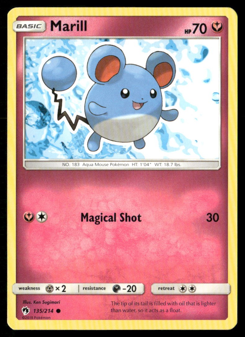 Marill 135/214 Common Lost Thunder Pokemon Near Mint