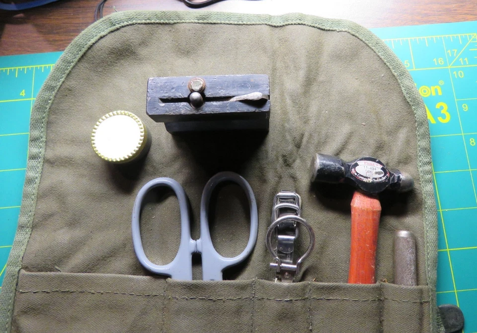 Kit de reparación de cinta métrica Lufkin Rule # 576 vintage lona estadounidense en excelente estado Foto 3 de 4