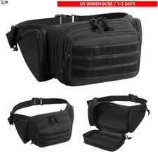Tactical Fanny Pack, Military Waist Pack for Men, Black