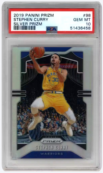 2019-20 Panini Prizm Stephen Curry Silver Prizm #98 PSA 10