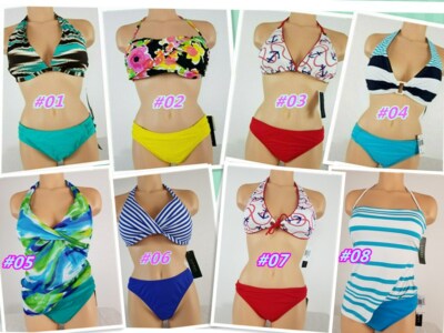Ralph Lauren & La Blanca Damen Schwimmer 2-teilig Tankini Bikini Badeanzug 6,8,12,14