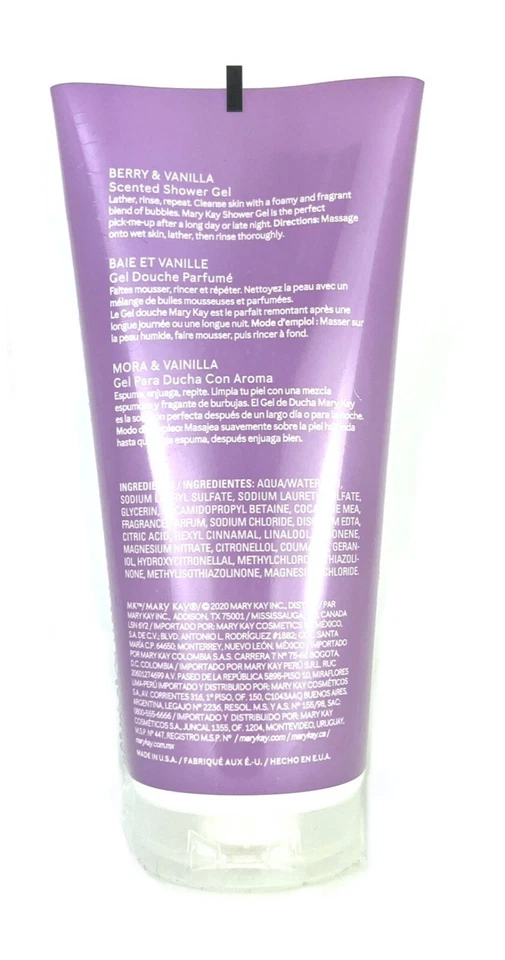 MARY KAY BERRY AND VANILLA SCENTED SHOWER GEL~3 TUBES~6.7 FL. OZ. EACH~FULL SIZE - Image 2 of 4