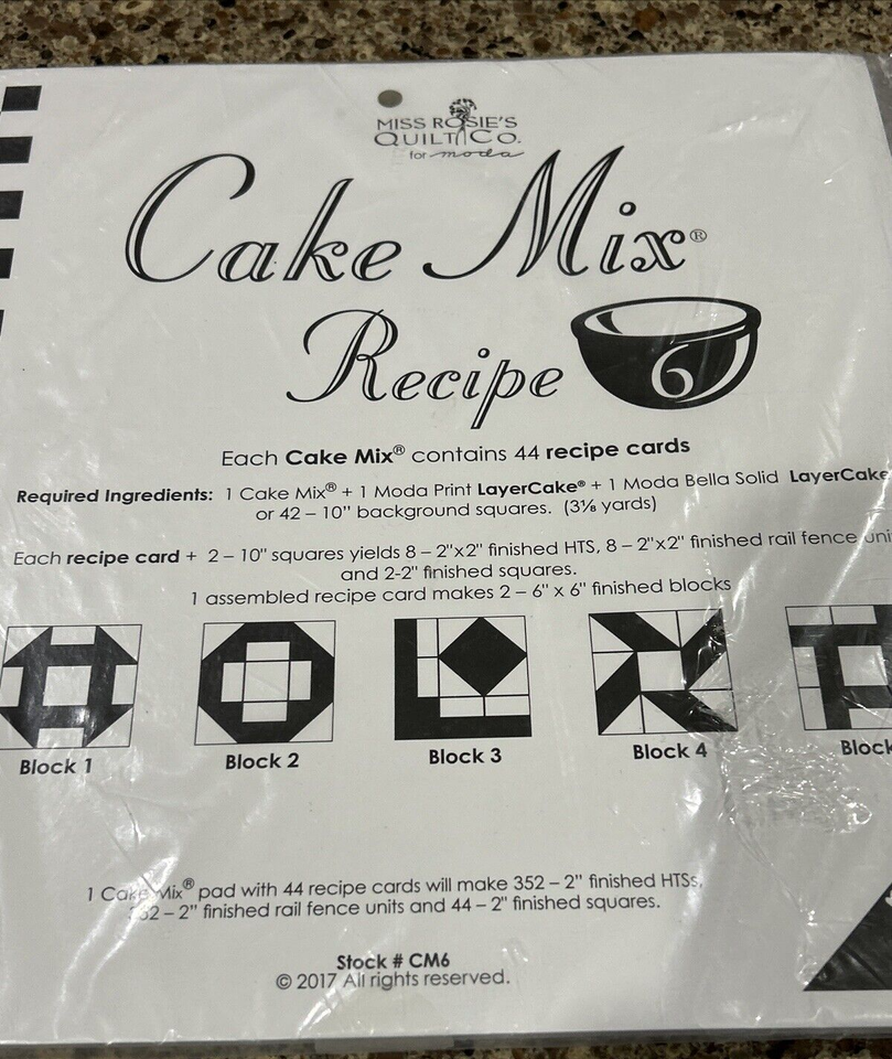 Cake Mix Recipe 6 Miss Rosie's Quilt Co Moda Piecing Made Easy! 44