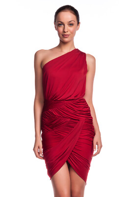 halston heritage one shoulder