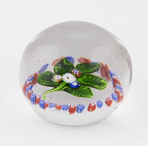 antique 19th Century St Louis lampwork Nosegay and garland glass paperweight - Picture 3 of 6