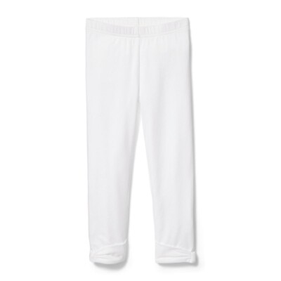 BOW CUFF 252422 Girl Leggings White Size 5