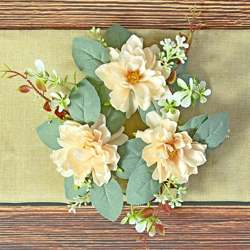 Kleine Kerzenringe Kränze Blume Kerzenringe Blumengirlande für Tische - Bild 7 von 27