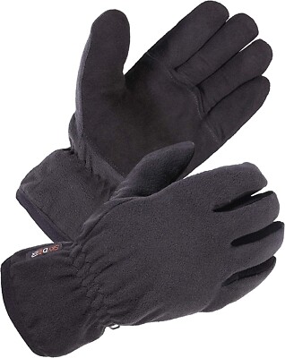 Winter Gloves w/Premium Genuine Deerskin Suede Leather & Windproof Polar Fleece
