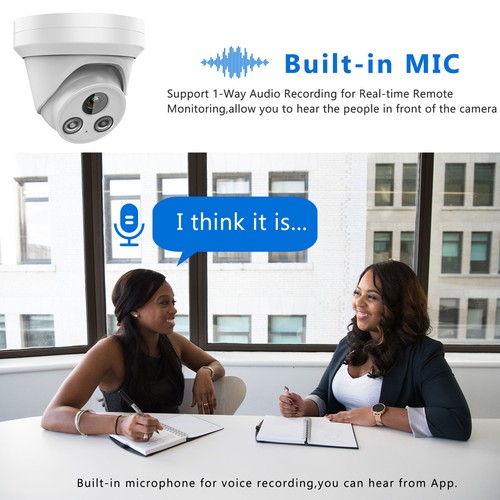 HIKVISION Compatible 4K 8MP 3XZOOM Varifocal POE IR Seguridad CÁMARA IP Torreta - Imagen 9 de 16
