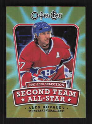 Alex Kovalev 2008-09 O-Pee-Chee Second Team All-Stars Montreal Canadiens #2ND-AK