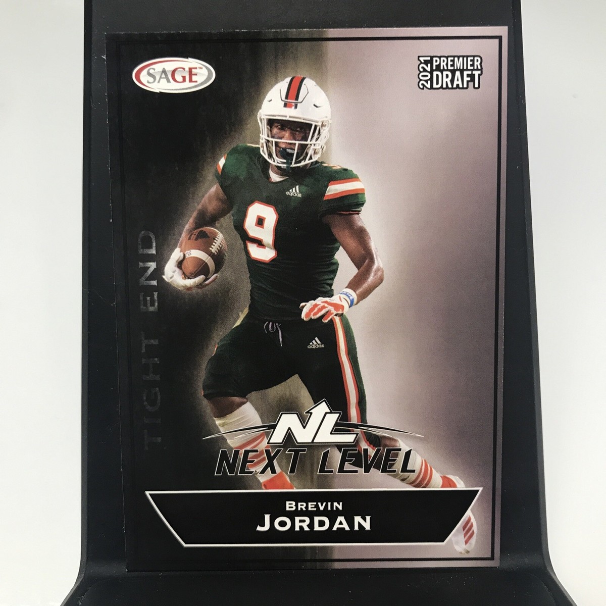 2021 Sage Hit Football Brevin Jordan Next Level Miami Hurricanes