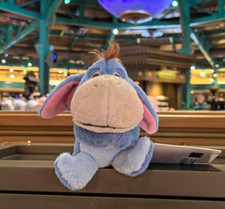 Authentic 2024 Shanghai Disney Eeyore Shoulder Pal Magnet Plush toy 13.5cm