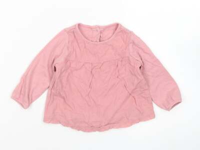 Matalan Mädchen rosa gepunktet Baumwollmischung T-Shirt Größe 3-6 Monate Po