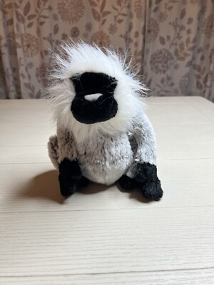 Ganz Webkinz Gray Langur Monkey Soft Plush Animal No Code Sitting 9 