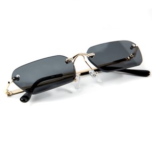 rimless sunglasses square