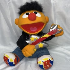 VTG Ernie Rock and Roll Tyco Sesame Street Plush Doll Sings Plays Guitar 1998