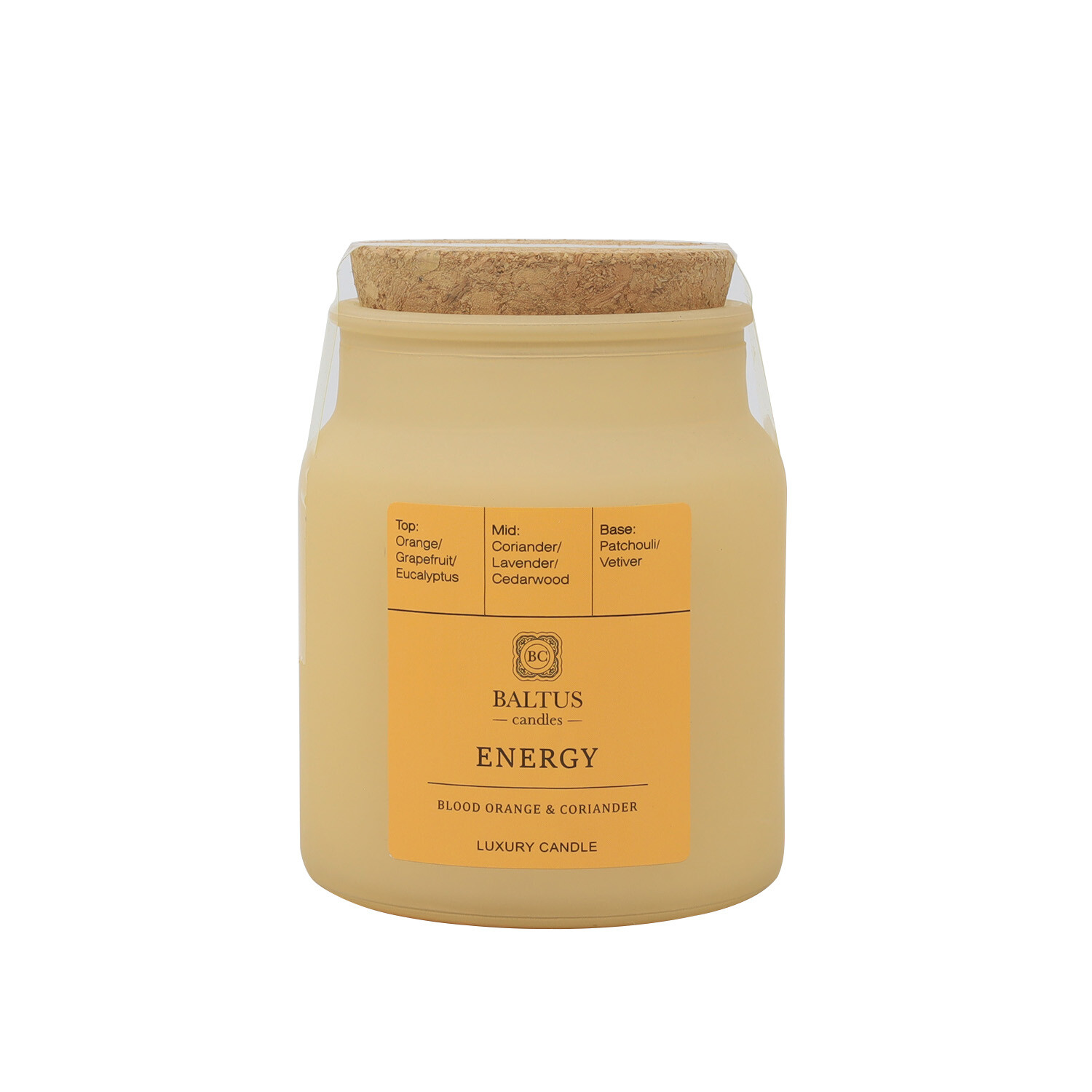 Scented Candle 152g Apothecary Jar ENERGY Blood Orange & Coriander Air Freshener