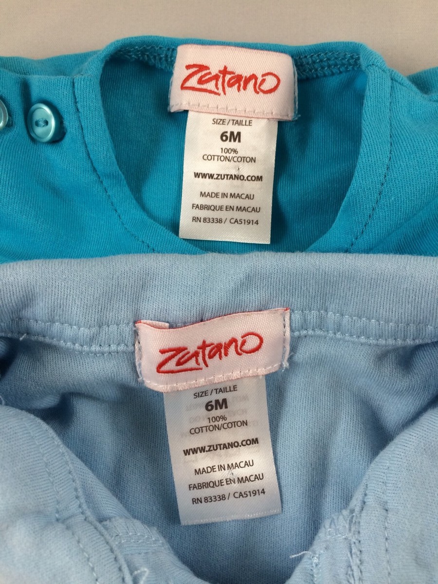にの Sz 6 Mo Lot of 2 ZUTANO Boy Cotton EUC Baby Shirt Top Circus Dog
