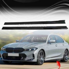 For BMW G20 330i M340i 2019-24 Glossy Side Skirt Splitter Spoiler Extension Lip