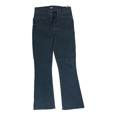 NWT HUDSON 25 Women's Bullocks High Rise Lace Up Crop Boot Jeans Disarm Black