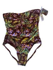 Shade  Shore Women's Swimwear Floral print One Piece Swimsuit M 8-10 NEW