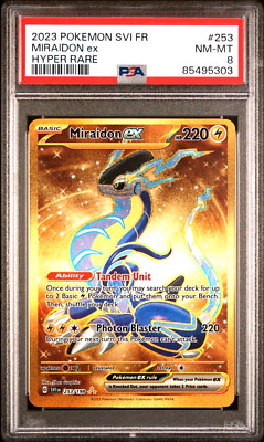 PSA 8 2023 POKEMON SVI FR SCARLET & VIOLET 253 MIRAIDON EX HYPER