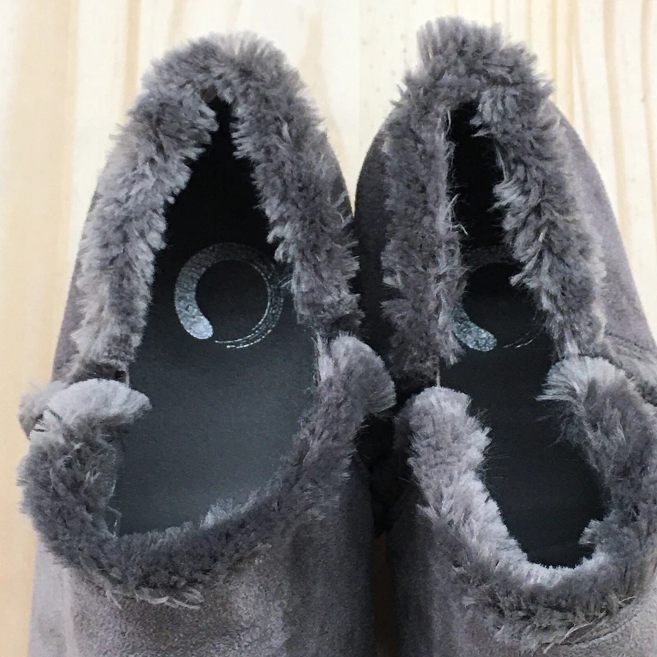 Journee Collection Botas Mujer 7 Tobillo Botín Gris Gamuza Pull On Imitación Piel Bloque Foto 4 de 4