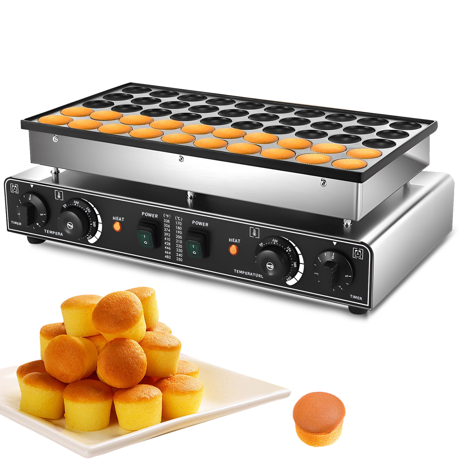 Mini Electric Waffle Maker Machine with Timer for Pancakes Muffins US-image