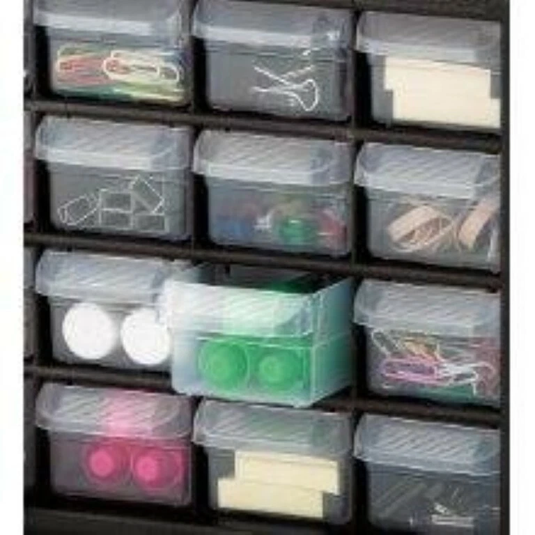 Plastic Storage Cabinet Organizer Drawers Stackable Craft Hardware Bead Fishing  - Image 4 of 4