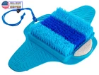 Shower Foot Scrubber Cleaner w/ Pumice Stone Non Slip Suction Cup For Bathroom