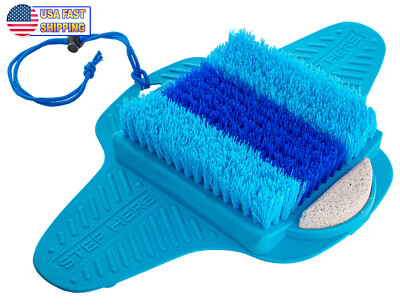#ad Shower Foot Scrubber Cleaner w Pumice Stone Non Slip Suction Cup For Bathroom $13.95