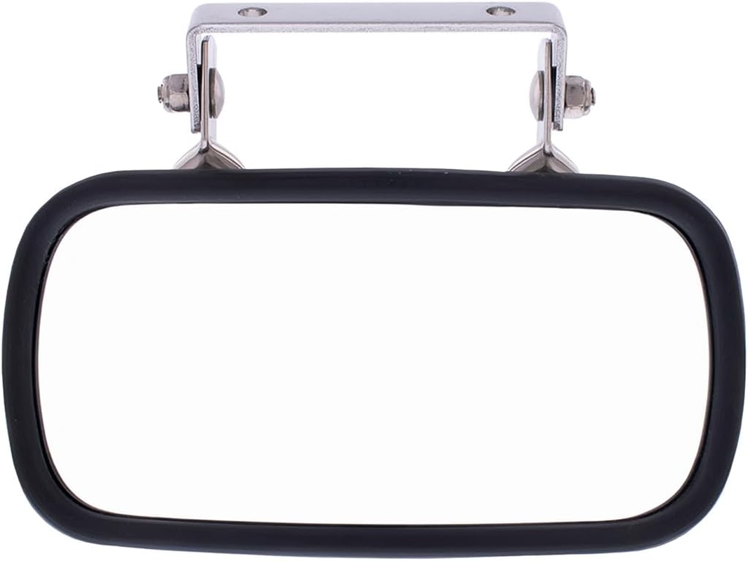 43001 Stainless Steel Rectangular Convex Mirror W/U-Bracket for Cars, Trucks, Bo