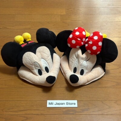 Tokyo Disney Resort Mickey & Minnie Plush Hat Fan Cap Set of 2