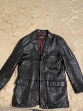 Giacca Uomo Trapper Originale,taglia 46,pelle nappa d’agnello,colore nero.Perfet