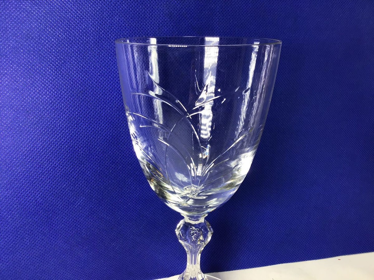 QQ44 Vintage Tiffin-Franciscan Clear Cut Crystal Hand Blown