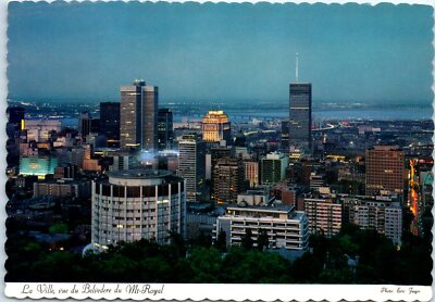Postcard - The City From Mount Royal Look-Out - Montreal, Canada